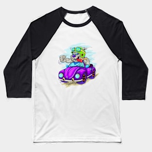 Cartoon dog driver Baseball T-Shirt